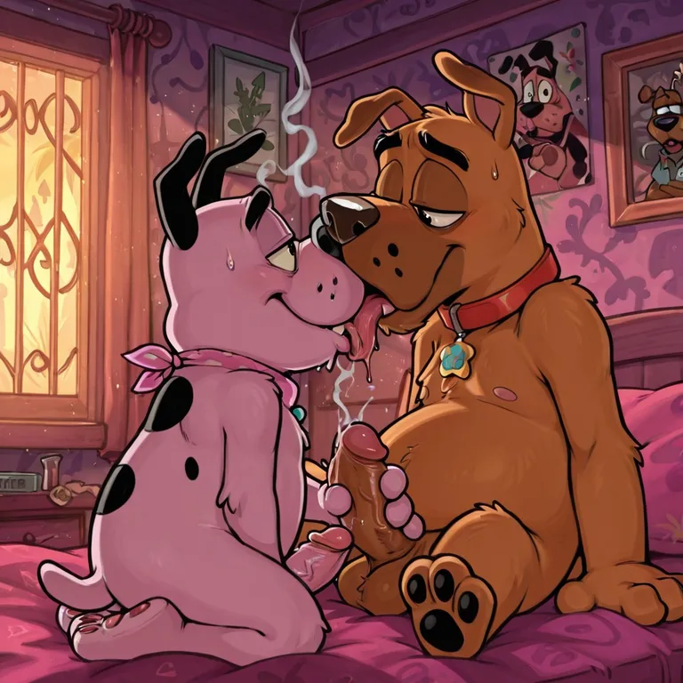 Courage the Cowardly Dog Stoner Art Smoking_marijuana