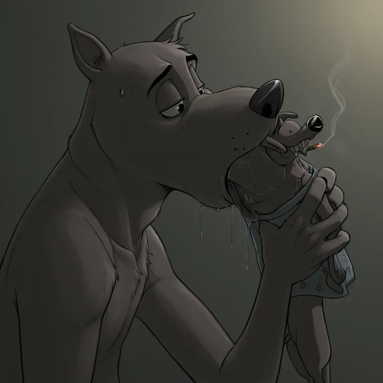 Courage the Cowardly Dog Smoking Marijuana with Scooby-Doo