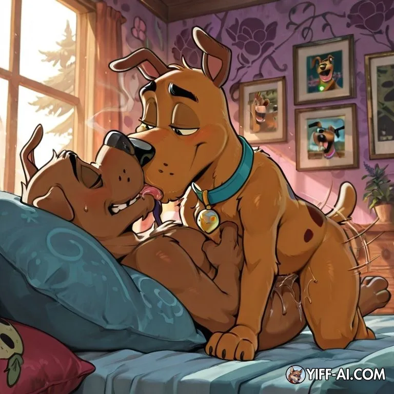 Courage and Scooby Doo Stoned Kiss