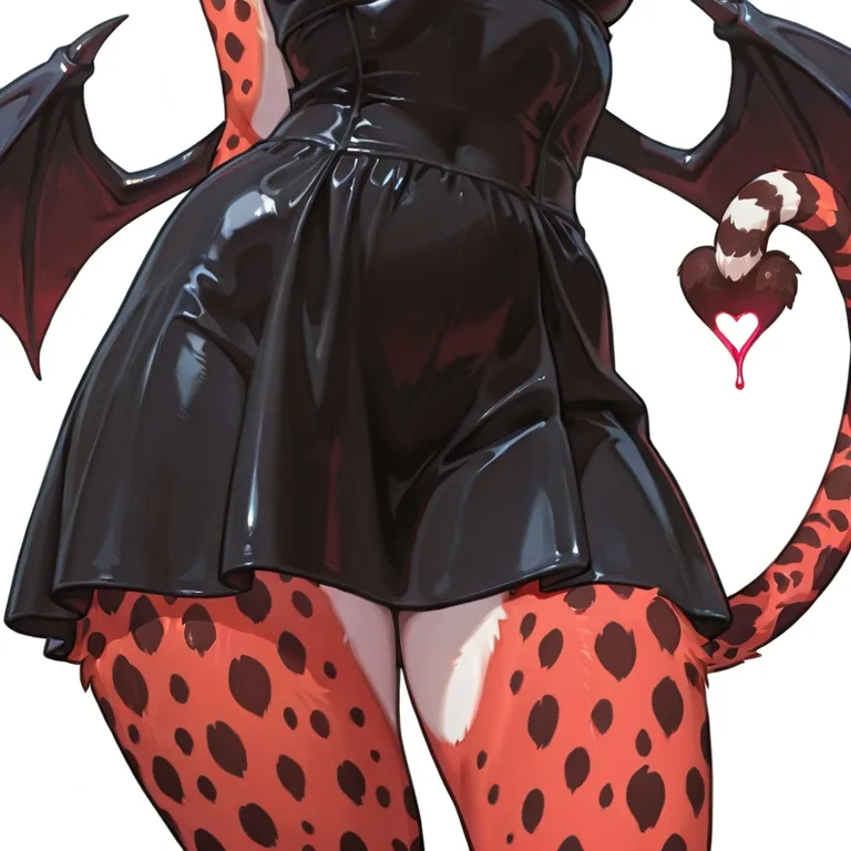 Cheetah Girl with Demon Wings