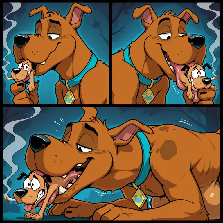 Two Dogs in a Cozy Kitchen Scene