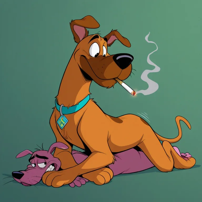 Courage the Cowardly Dog Smoking Marijuana Scooby_doo