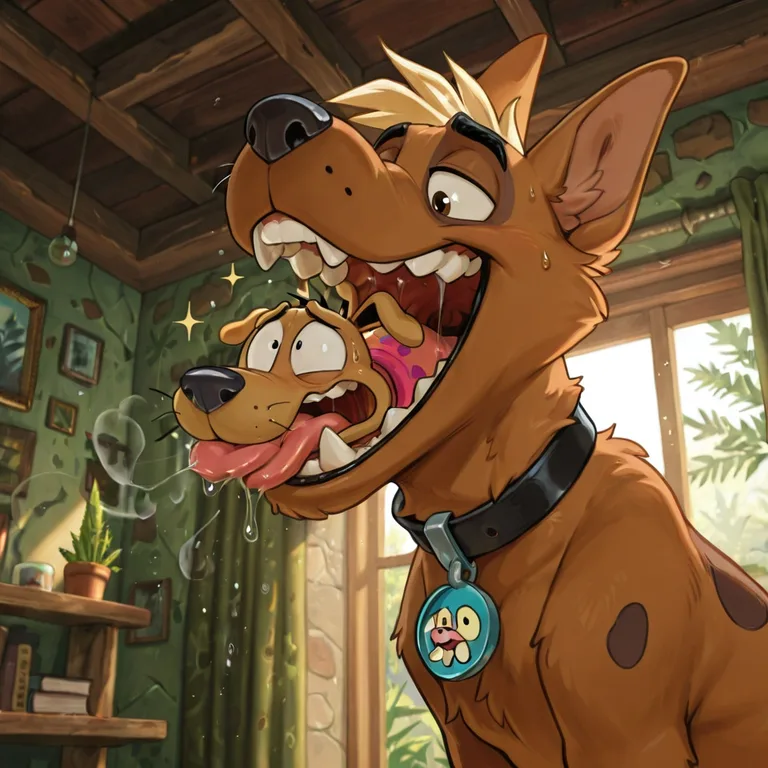 Courage the Cowardly Dog Stoned with Scooby Fox Male