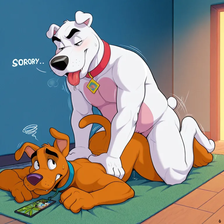 Animated Characters in Intimate Embrace