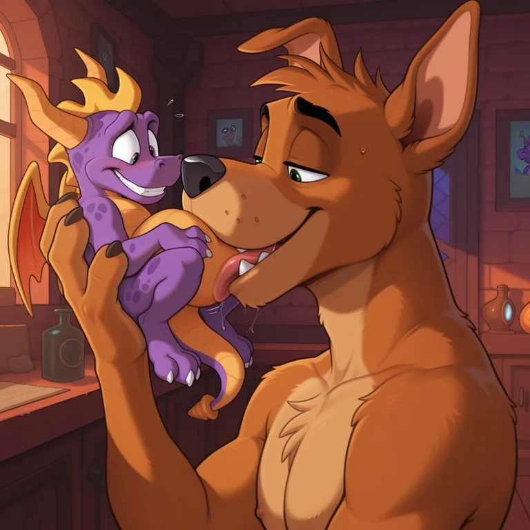 Toony Spyro and Courage in Adventure
