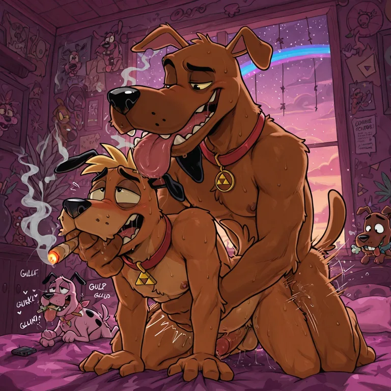 Courage the Cowardly Dog in Romantic Stoner Scene
