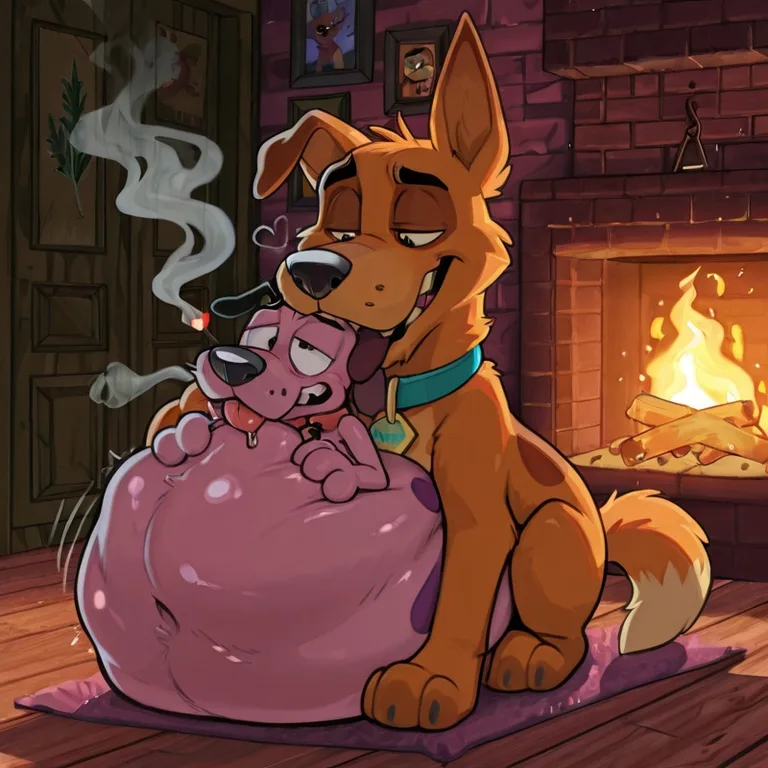 Courage the Cowardly Dog Fox Stoner Art