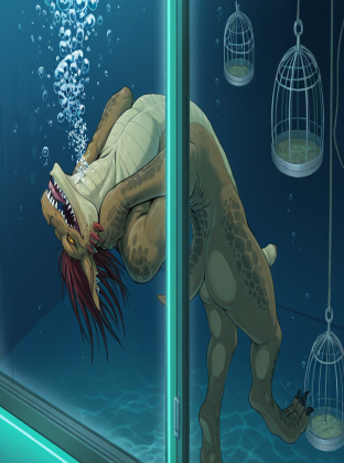 Alien Creature in Underwater Cyberpunk Rave