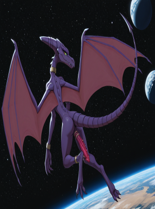 Alien Creature in Cosmic Ruins