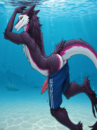 Male Sergal Underwater