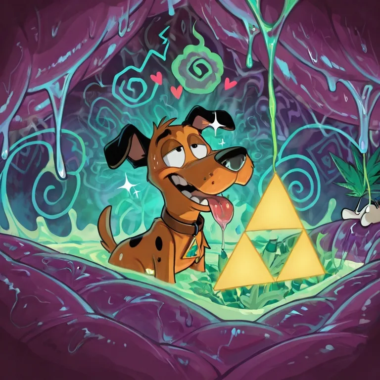 Trippy Furry Courage with Neon Spots