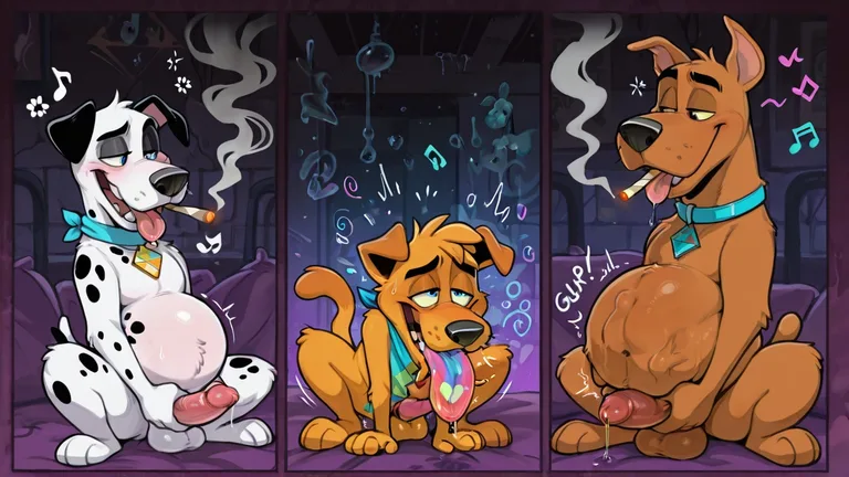 Courage the Cowardly Dog and Scooby-Doo Mating