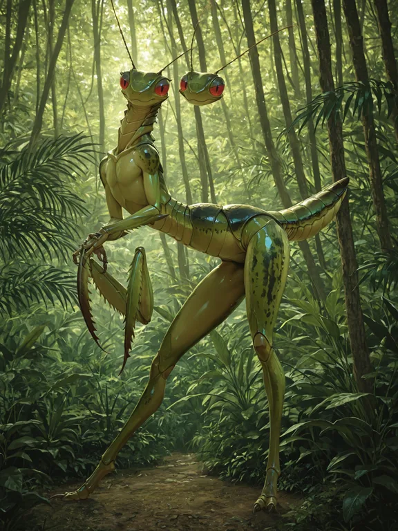 Mantis Feral Staring at Viewer