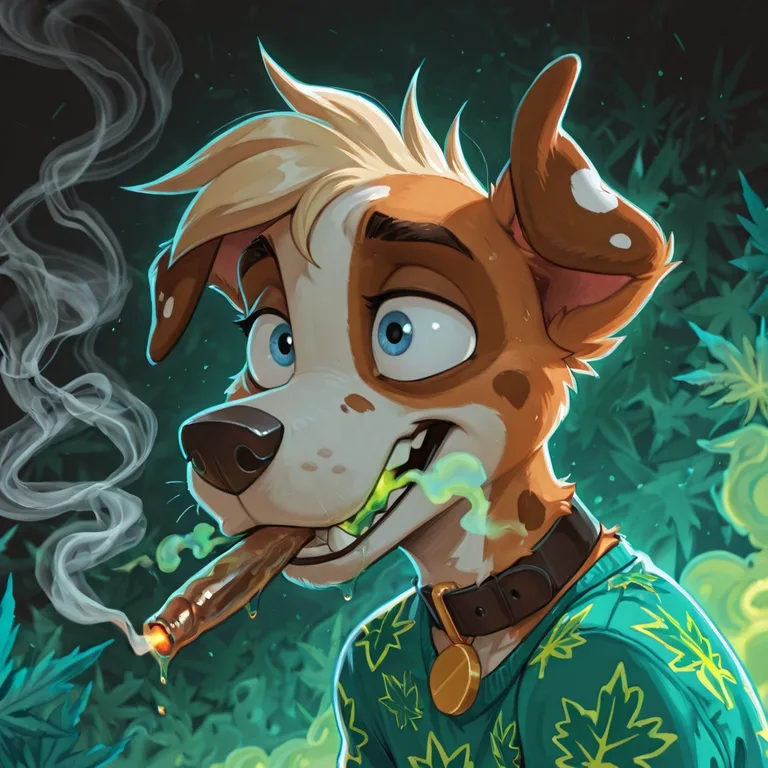 Foxy Lupin in Neon Stoner Scene