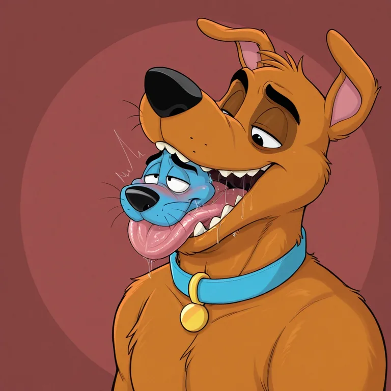 Courage the Cowardly Dog Engulfed by Scooby Doo
