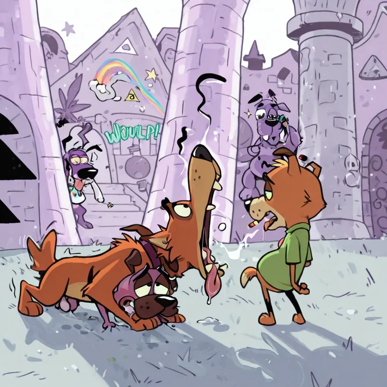 Courage the Cowardly Dog Stoned with Scooby Doo