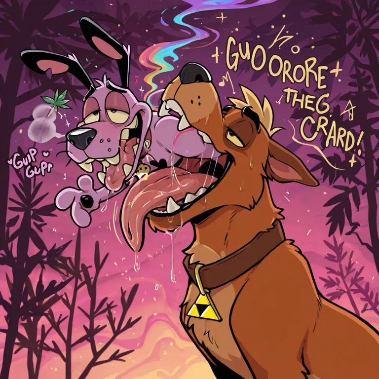 Courage the Cowardly Dog Stoned with Scooby-Doo