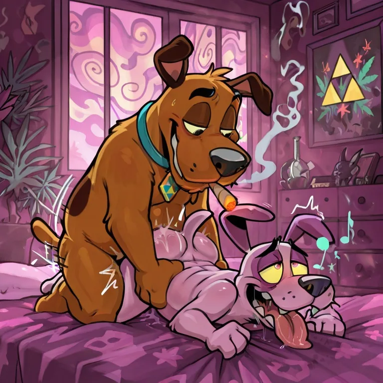 Courage the Cowardly Dog and Scooby-Doo Stoned Romance