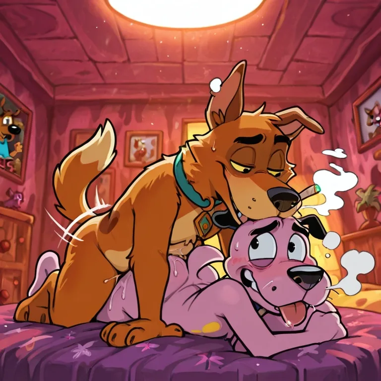 Courage the Cowardly Dog and Scooby Doo Stoned
