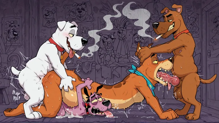 Anthro Dog-Fox-Wolf in Seductive Pose