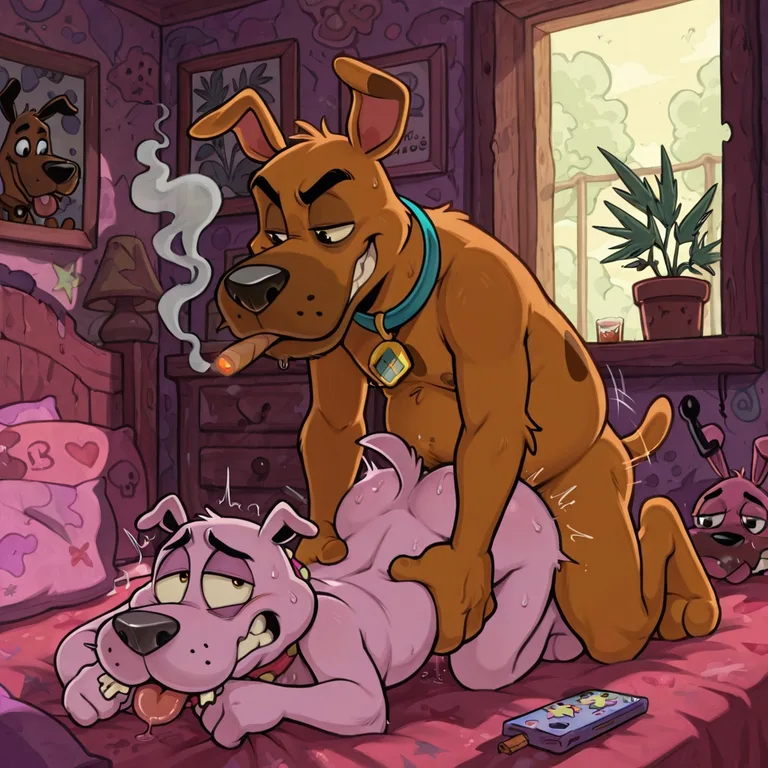 Courage the Cowardly Dog Stoned and Nude Scooby_doo