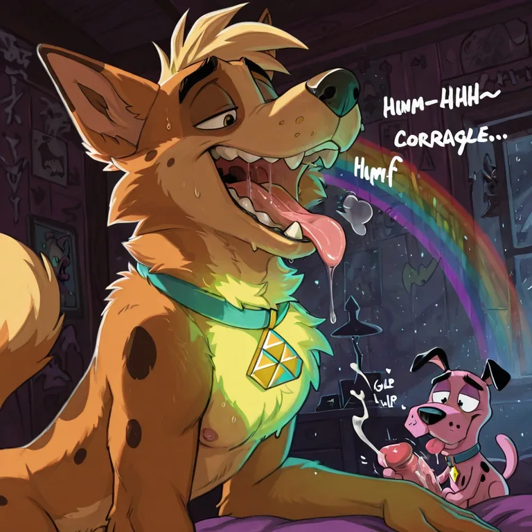 Courage the Cowardly Dog in Seductive Pose