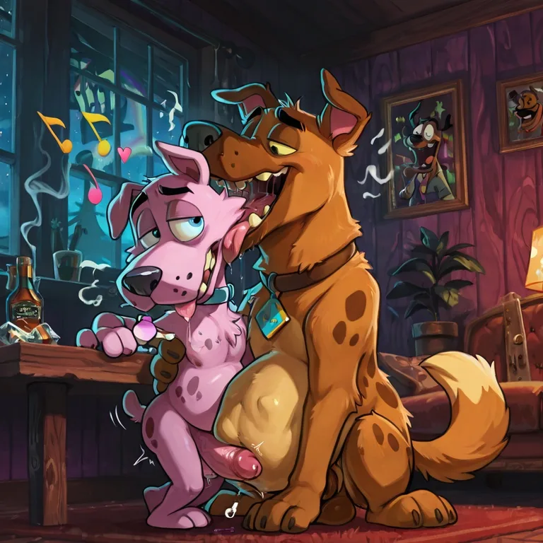 Courage the Cowardly Dog in Wild Group Scene