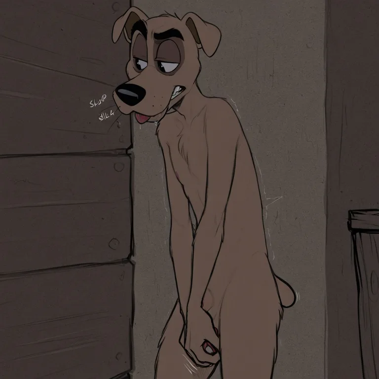 Courage the Cowardly Dog in Perilous Situation