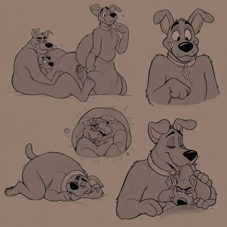 Courage the Cowardly Dog Being Eaten by Scooby Doo