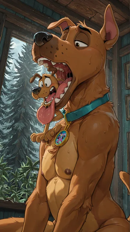 Courage the Cowardly Dog as a Stoned Furry