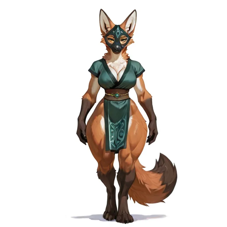 Caramel Vixen Physique Study, Front and Back Views