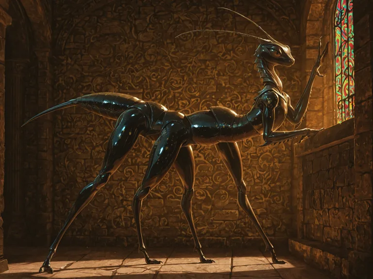 Psychedelic_photorealism, solo, female, quadruped, feral, ma