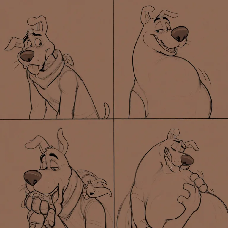 Courage the Cowardly Dog and Scooby-Doo in Vore Scene