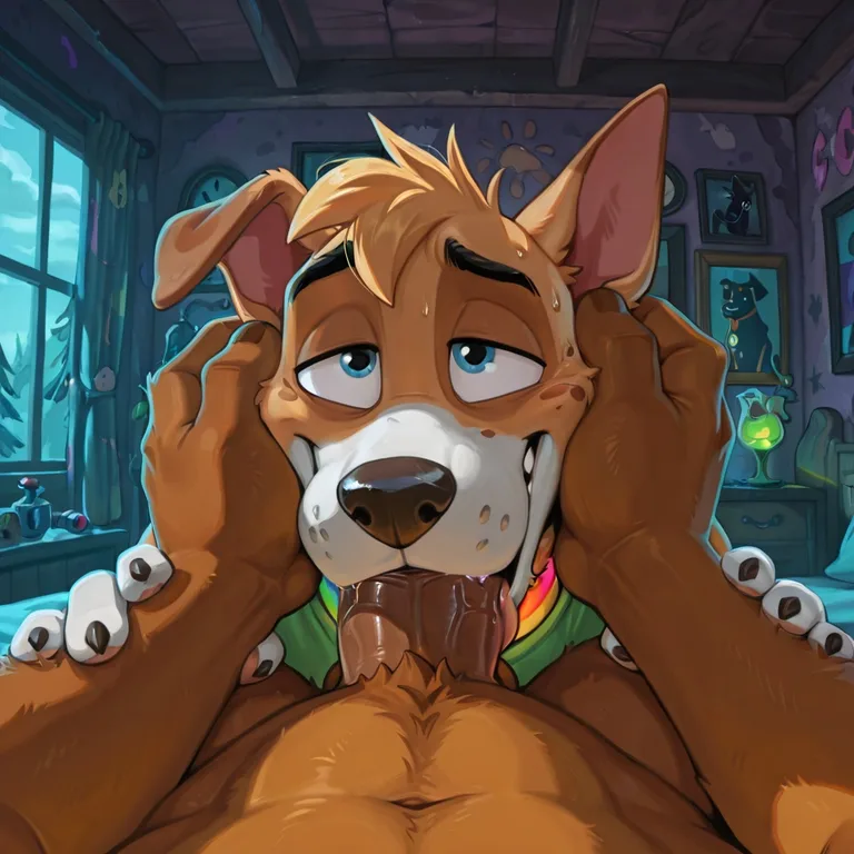 Courage the Cowardly Dog and Scooby Doo Anthro Scene