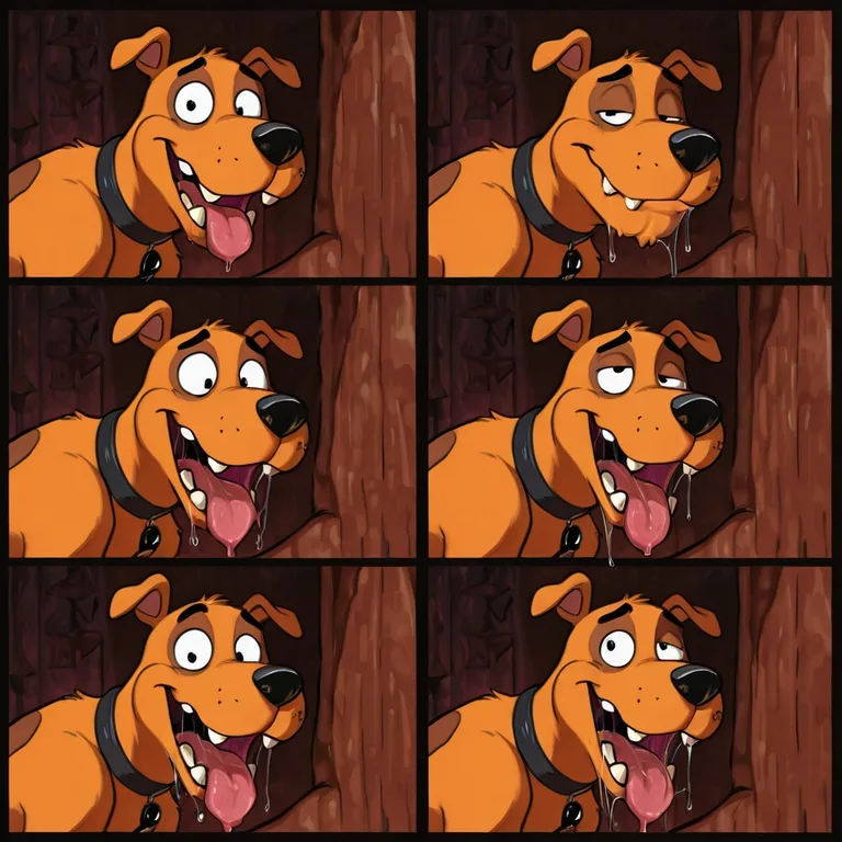 Scooby Doo and Courage in Comic Vore Scene