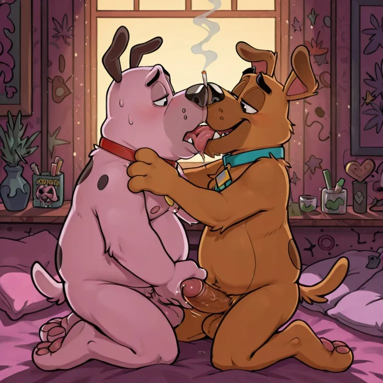 Courage the Cowardly Dog Stoner Kissing Scene