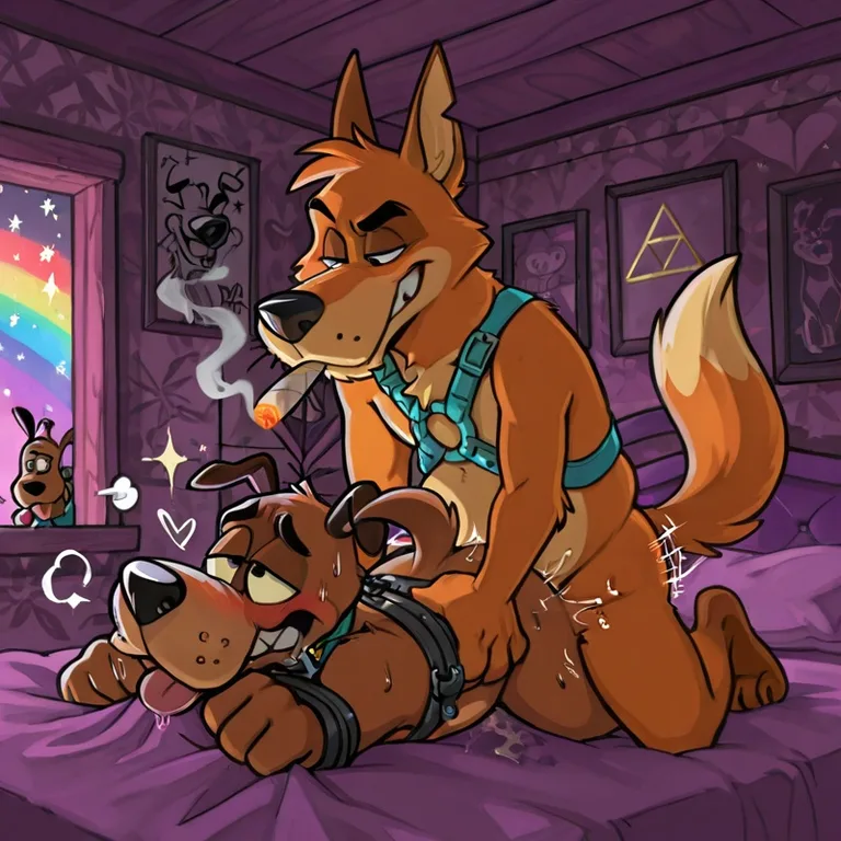 Courage the Cowardly Dog and Scooby Doo Stoner Duo
