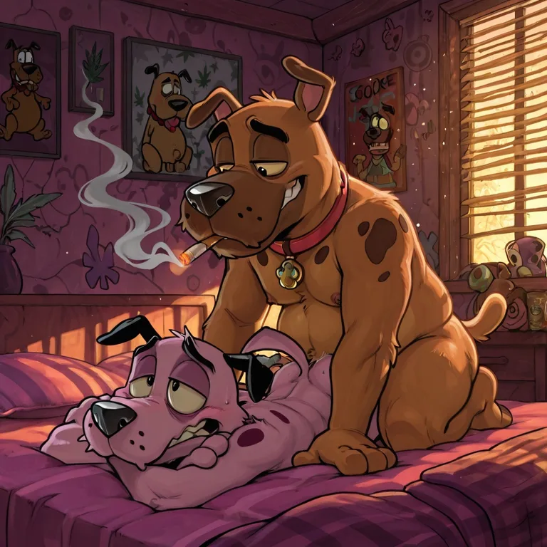 Courage the Cowardly Dog: Stoned Anthro Adventure Male/Male