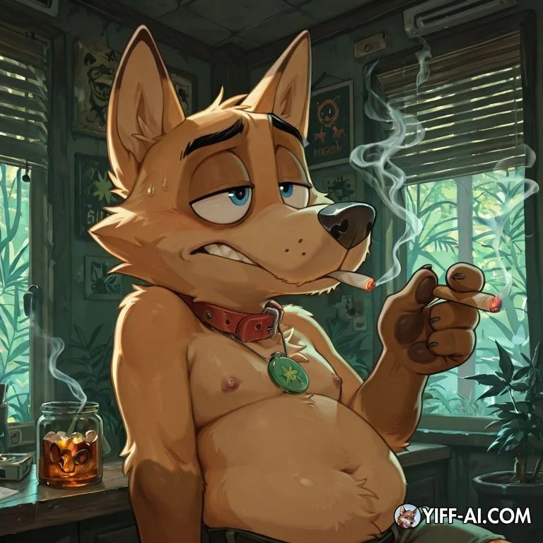Courage the Cowardly Dog Fox Smoking Marijuana