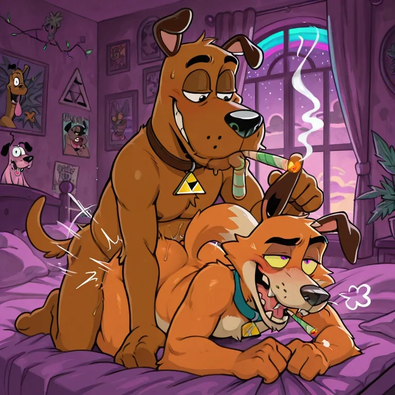 Courage the Cowardly Dog and Scooby Doo Stoner Romance