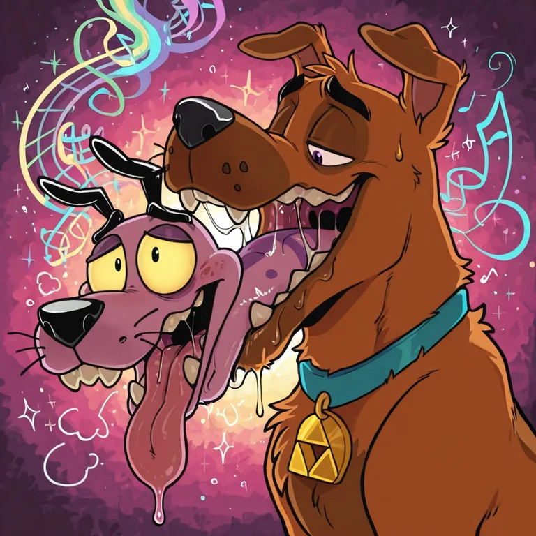 Courage the Cowardly Dog and Scooby-Doo Stoner Romance Sexy Toon