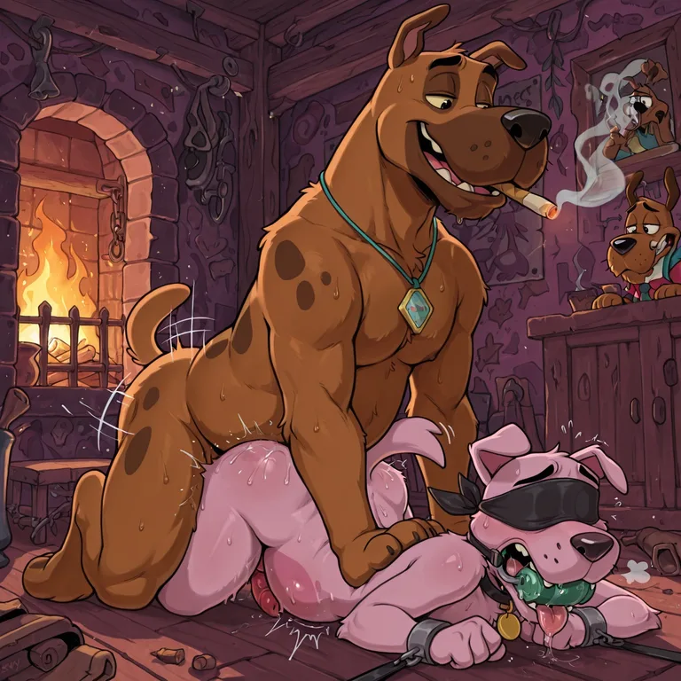 Courage the Cowardly Dog in Seductive Scooby-Doo Scene