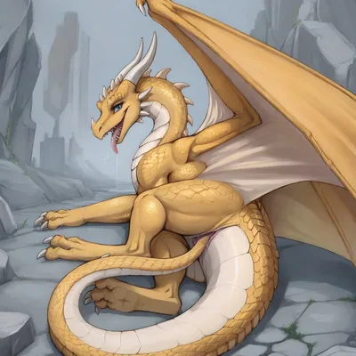 Feral Dragon Playfully Flaunts Herself