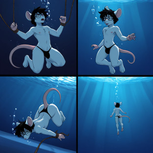 Mouse Bound Underwater