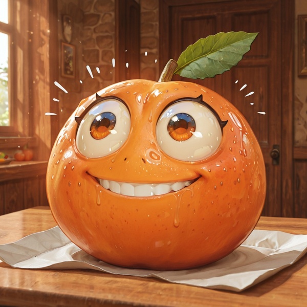 Annoying Orange with Obnoxious Grin