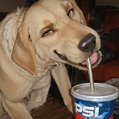 Golden Labrador Pup Sucking Paw