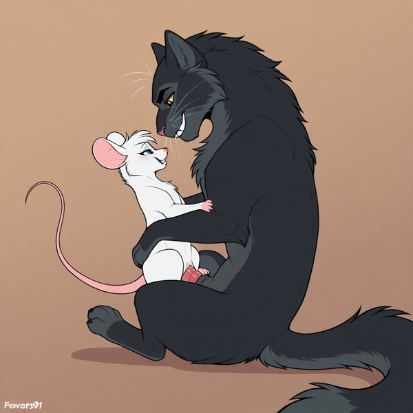 Feral Cat and Mouse Mating Passionately