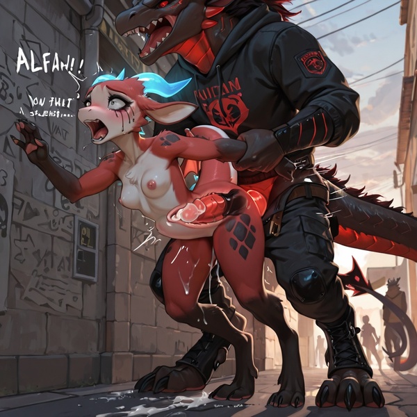 Dragons Mating in Public Square