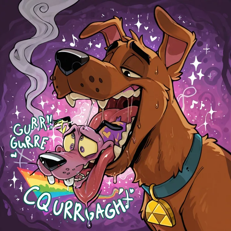 Courage the Cowardly Dog in Romantic Stoner Scene