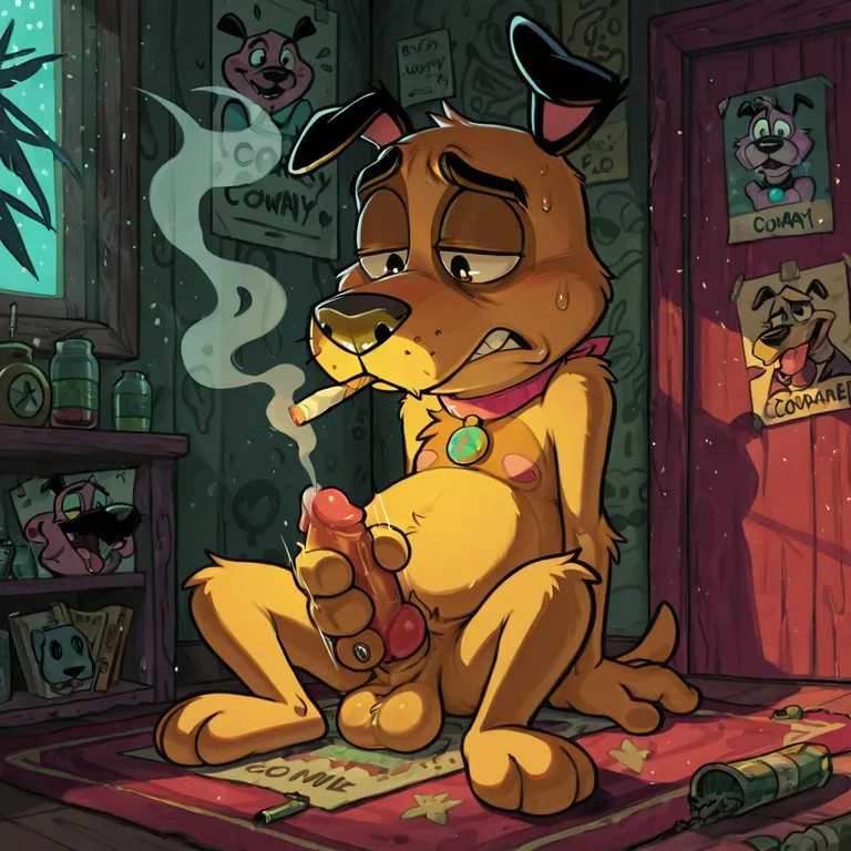 Aroused Stoner Dog Character